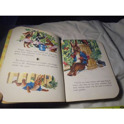 1955 Magic Talking Book: The Tale of Peter Rabbit! The Record IS the Book! $20.0