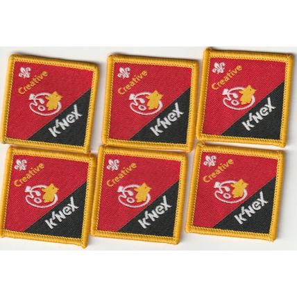 Scout Badges - 6 x Cub Challenge Creative - Sponsored - White Backs (BY180)