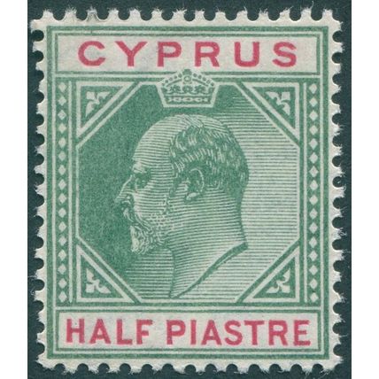 Cyprus 1904 ½pi green & carmine SG62 unused