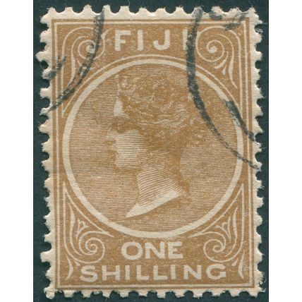 Fiji 1897 1s pale brown Perf 11 SG66 CTO