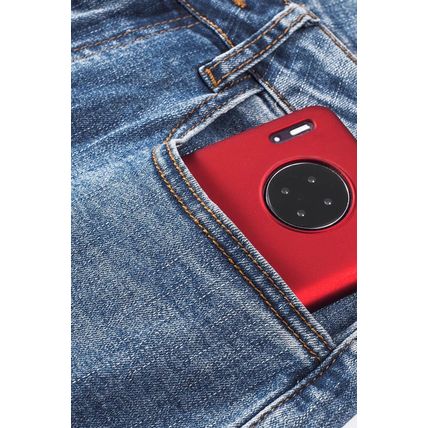 Sky Blue Valentines Day Heart Patchwork Jeans