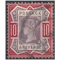 1887 SG210. 10d Purple & Carmine Fine Used.