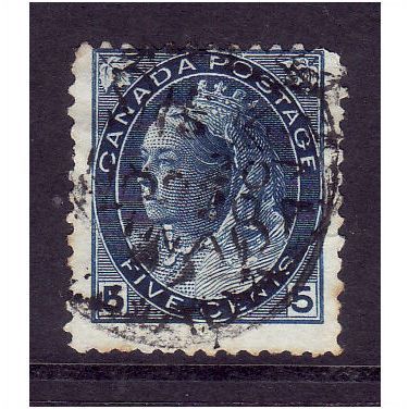 CANADA 1898 5c PRUSSIAN BLUE SG 158 FINE USED #3