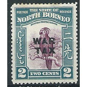 North Borneo 1941 SG319 2c Purple & Greenish-Blue WAR TAX Mounted Mint .. ..
