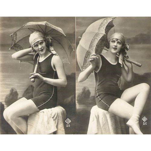 CARTE POSTALE - BAIGNEUSE - Ref 15