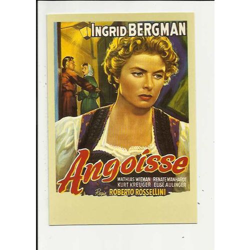ANGST Ingrid Bergman Poster Art Postcard by Zreik (122)