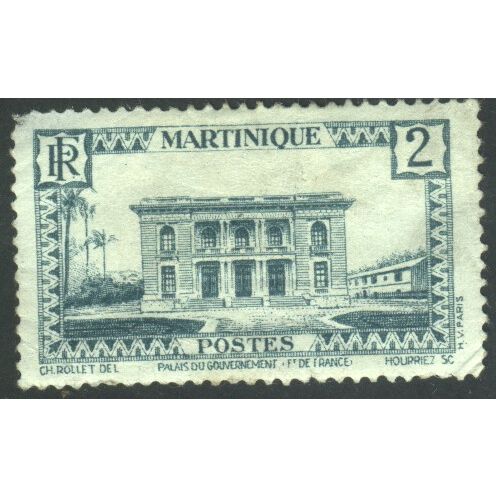 Martinique 1933 - SG135 - 2c blue - Government House, Fort-de-France - MH