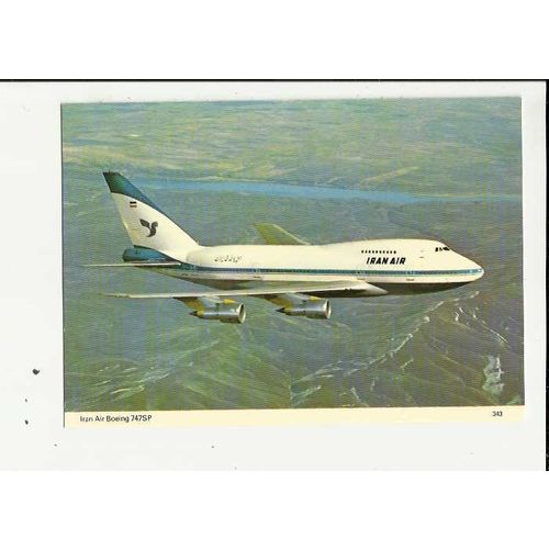 Aviation IRAN AIR BOEING 747SP Postcard by Skilton & Fry (343)