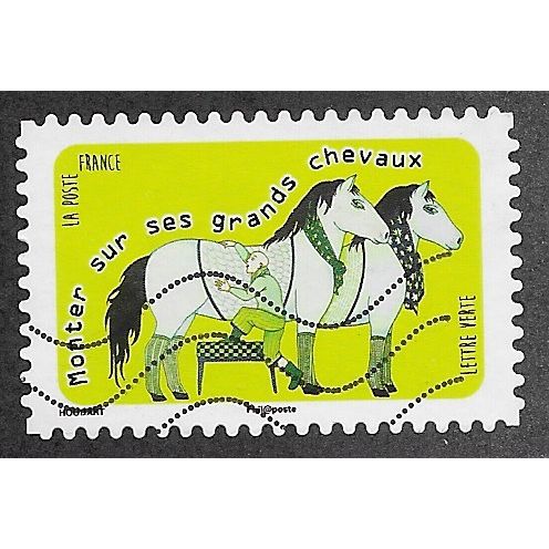 FRA 2016 (70c) 'PROVERBS - GET ON HIS HIGH HORSE' FINE USED (EBID55-190)