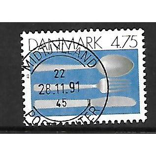 DENMARK 1991 DANISH DESIGN 4K.75 SILVER CUTLERY 1937 SG 961 FINE USED