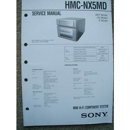 SONY HMC-NX5MD Original Service manual