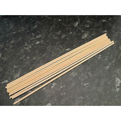 wooden dowel 4mm diameter approx x 300 mm length x 10 craft cake rods