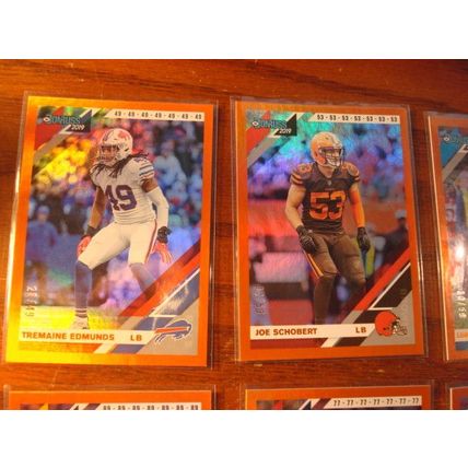2019 Donruss Jersey Numbers, Orange Foil, Rare SP's, All 8-Cards Numbered