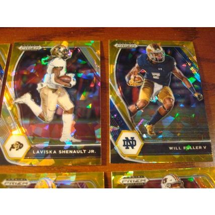 2021 Prizm Draft Picks, 11-Gold Cracked Ice Cards, all Prizms, AKERS/SHENAULT, +