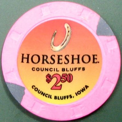 Horseshoe. $2.50 Casino Chip. Council Bluffs, IA. Z62.