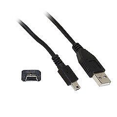Pack of 2] Mini USB 2.0 Cable, Black, Type A Male to 5 Pin Mini-B Male, 6 foot