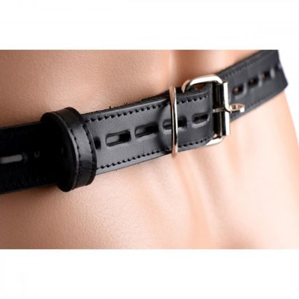 Spiked Leather Confinement Jockstrap Strict Leather Bondage S&M One Size Fits Mo