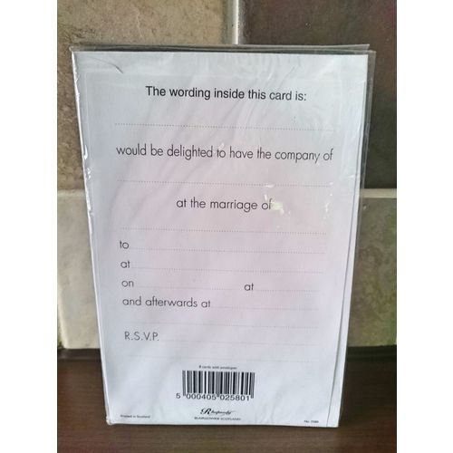 Wedding Invitations - 6 pack 01