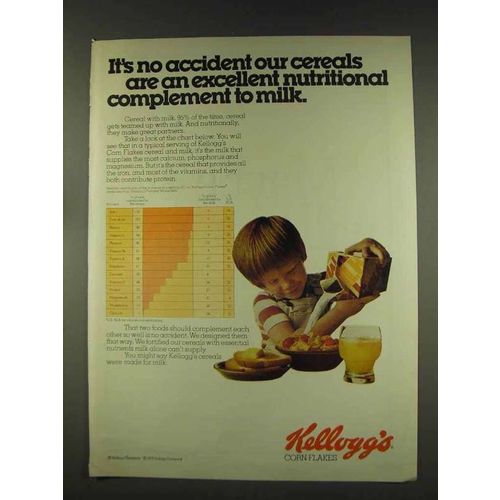1977 Kellogg's Corn Flakes Ad - No Accident Nutritional