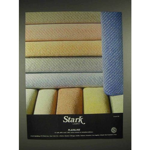 1982 Stark Plainline Carpet Ad