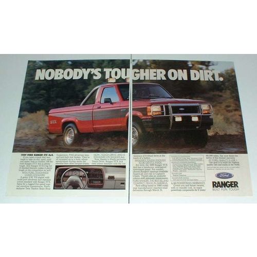 1989 Ford Ranger STX 4x4 Pickup Truck Ad - Tougher