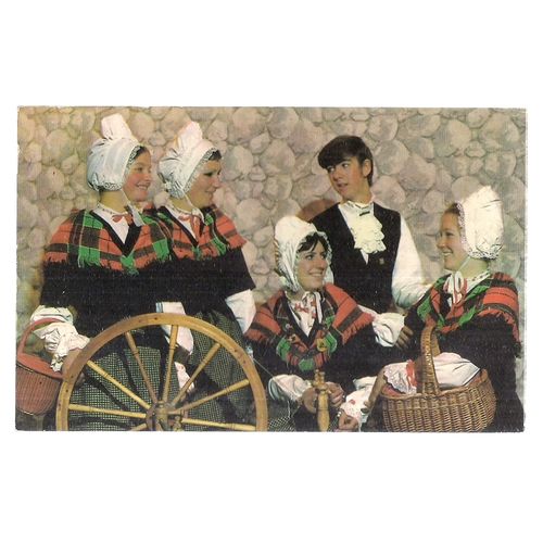 WELSH NATIONAL COSTUME used vintage postcard 1972 postmark =
