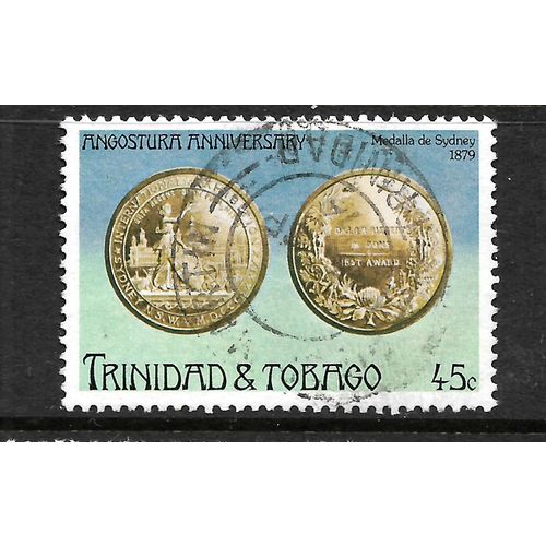 TRINIDAD AND TOBAGO 1976 45c MEDAL SYDNEY 1879 SG 470 FINE USED#