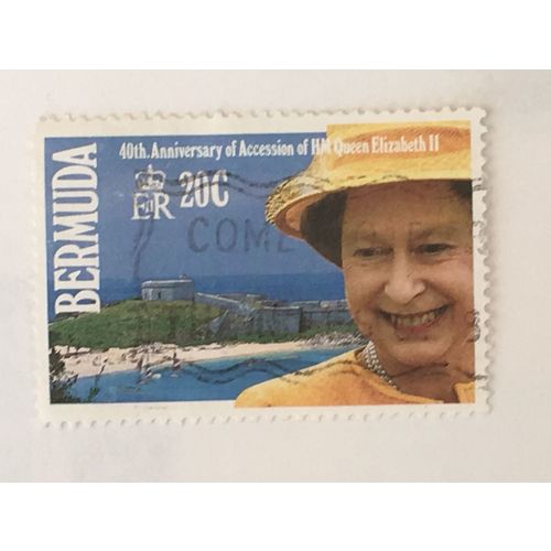 Bermuda QEII 1992 Queen Elizabeth 20c Old Fort Beach Used SG 640 Sc 623 stamp