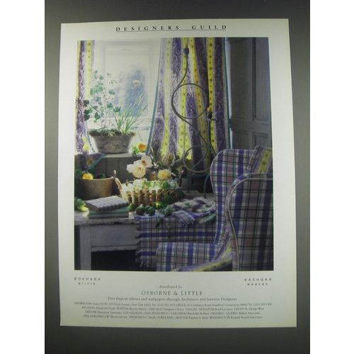 1991 Osborne & Little Fabrics and Wallpapers Ad - Designers Guild