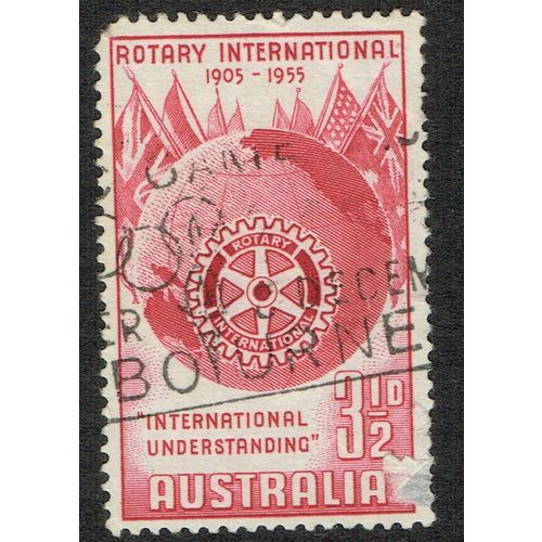 Australia 1955 50th Anniversary of Rotary International 3 ½d Carmine SG281 GU
