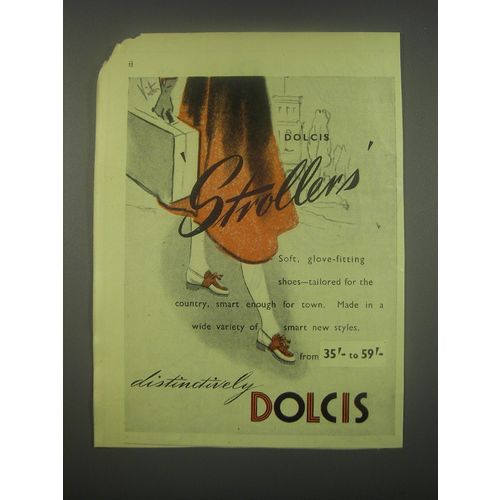 1949 Dolcis Strollers Shoes Ad - Dolcis Strollers