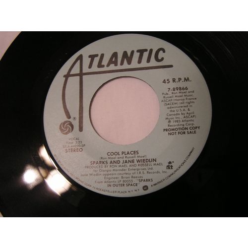 Sparks and Jane Wiedlin Promo 45 COOL PLACES STEREO