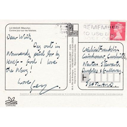 La Hague France Postcard posted 1995 VGC