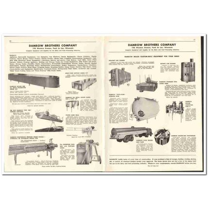 Damrow Brothers Company 1956 vintage dairy catalog milk handling bulk