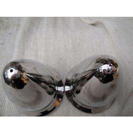 Large 1960’s 1970’s 1980’s ? Chrome Salt & Pepper Set