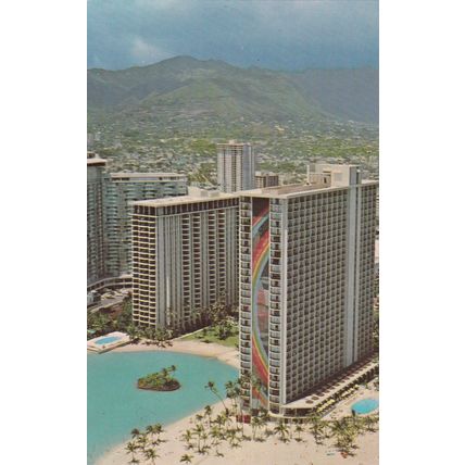 Hawaii Hotels - Lot of 7 - Vintage Postcards - Hilo, Kona, Waikiki, Sheraton