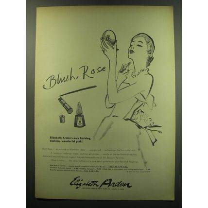 1949 Elizabeth Arden Cosmetics Ad - Blush Rose