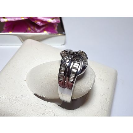 1.00cttw Natural Baguette Diamond SI3 HI 2 row Channel 14Kt W/Gold Ring #16555