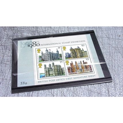 LONDON 1980 INTERNATIONAL EXHIBITION - BRITISH POST OFFICE FIRST MINIATURE SHEET