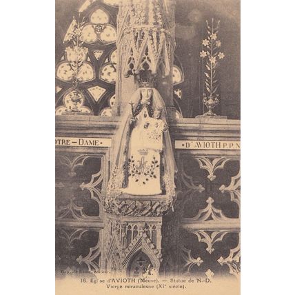 Egi Se D'Avioth Meune Statue De Notre Dame Vierge Miraculeuse Postcard