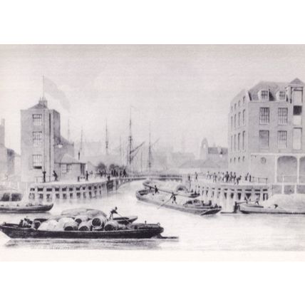 Regents Canal Thomas Shepherd Victorian Painting London Postcard