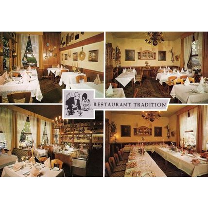 Bad Aachen Cafe Manfred Meisen Restaurant Tradition German Postcard