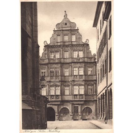 Hotel Zum Ritter St Georg Heidelberg Germany Old Advertising Postcard