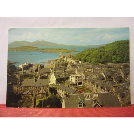 THE ISLES OF KERRERA AND MULL from above OBAN, SCOTLAND unused postcard =