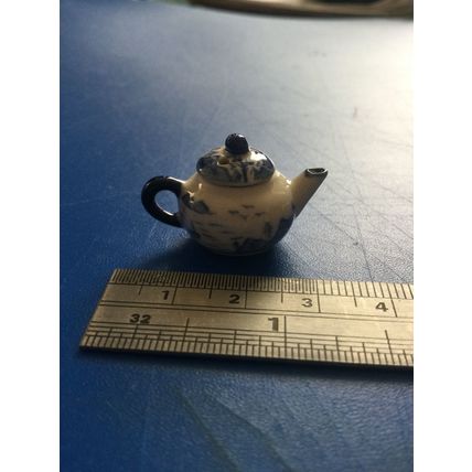 Blue & White Teapot 1:12th Dolls House Miniature