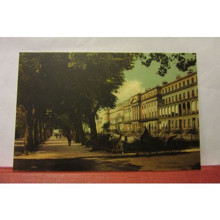 CHELTENHAM PROMENADE, GLOUCESTERSHIRE unused antique postcard by Boots. =
