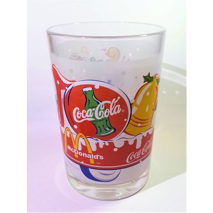 Coca Cola x McDonald's Mascot (Birdie) 2001 Christmas Tumbler Drinking Glass