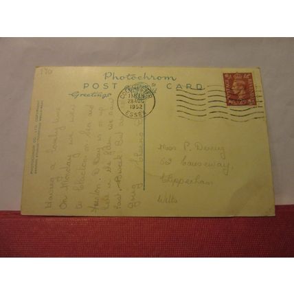 THE OLD SIEGE HOUSE, COLCHESTER, ESSEX , used vintage postcard 1952 pm =