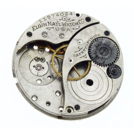 Elgin Grade 320 Size 0s 7 Jewels Antique Watch Movement For parts or Repair