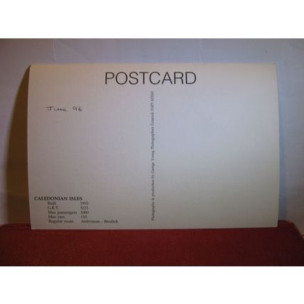'CALEDONIAN ISLES' FERRY unused postcard Scotland Ferry Ardrossan - Brodick =